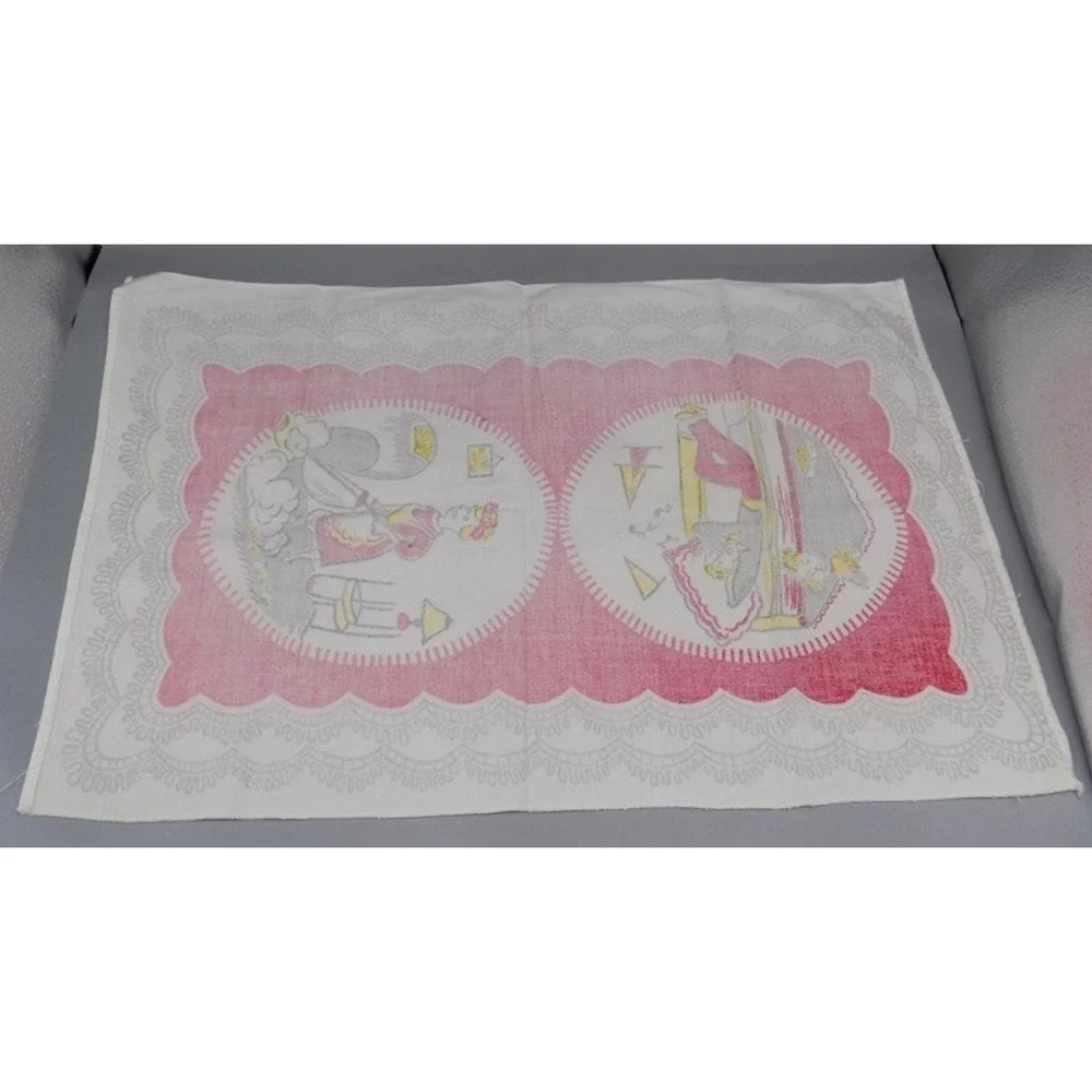 Married Life 50's Funny Tea Towel Husband & Wife Comic Housework Linen